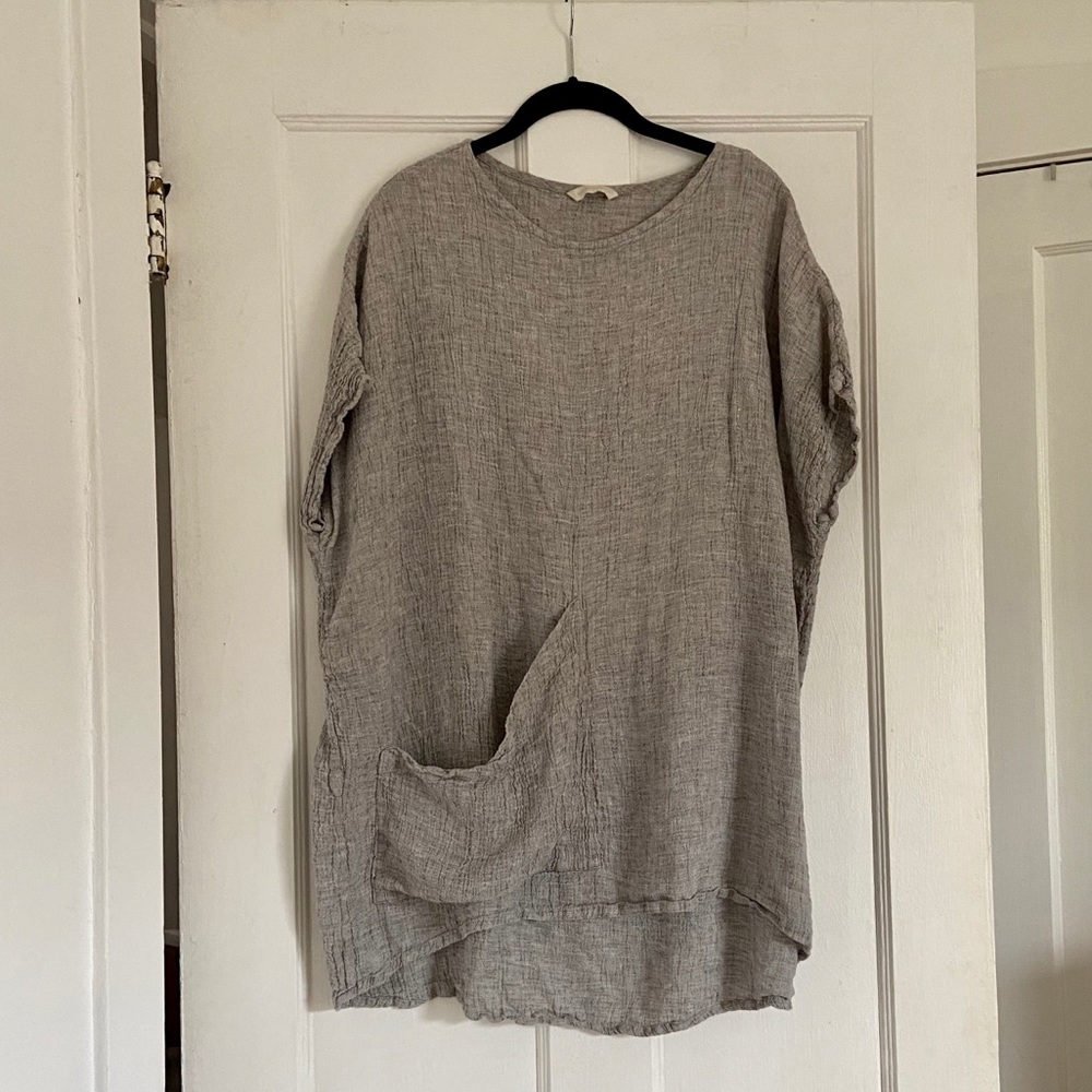 Elizabeth Suzann Harper Tunic Smoke Gauze, OS
